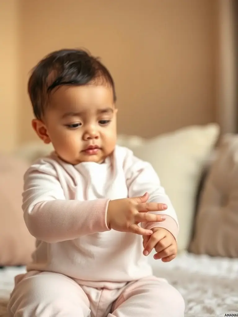A mother applying Amanah Baby's gentle eczema cream on her baby's skin, highlighting the soothing and protective qualities of the product.